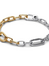 Pandora Me Link Two-Tone Gold-Plated and Sterling Silver Chain Bracelet Size 3
