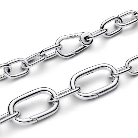 Pandora ME Silver Bold Link Chain Bracelet Size 3