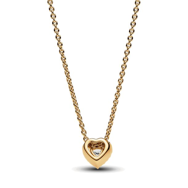 Pandora Sparkling Heart Gold-Plated Collier Necklace
