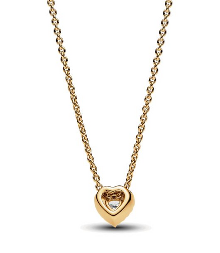 Pandora Sparkling Heart Gold-Plated Collier Necklace
