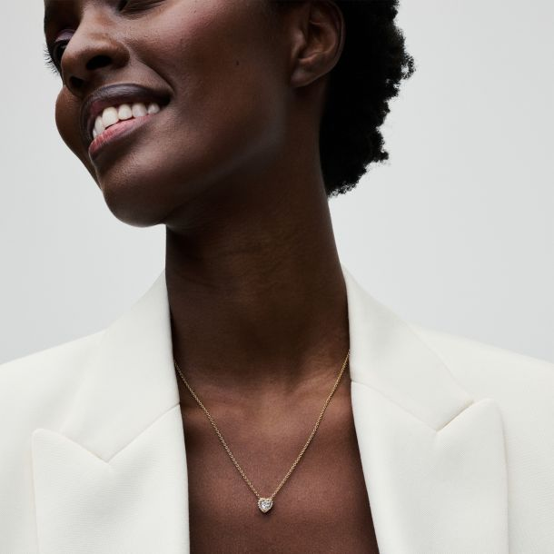 Pandora Sparkling Heart Gold-Plated Collier Necklace