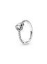 Pandora Timeless Silver Elevated Clear Heart Ring Size 54