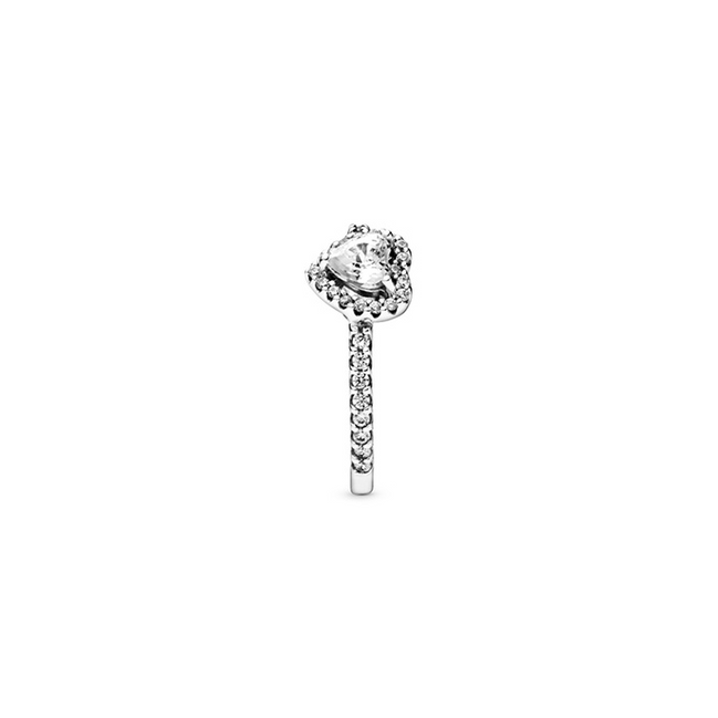 Pandora Timeless Elevated Clear Heart Ring Size 7.5