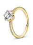 Pandora Clear Sparkling Crown Solitaire Ring Size 8.5