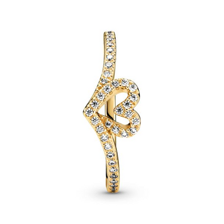 Pandora Timeless Wish Sparkling Heart Ring Size 5