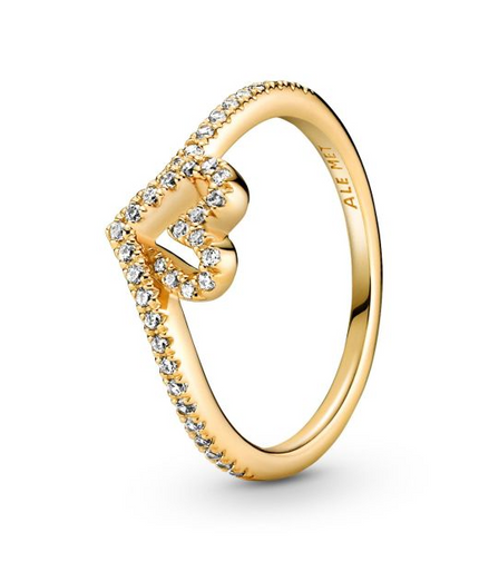 Pandora Timeless Wish Sparkling Heart Ring Size 6