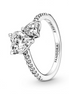 Pandora Double Heart Sparkling Ring Size 7