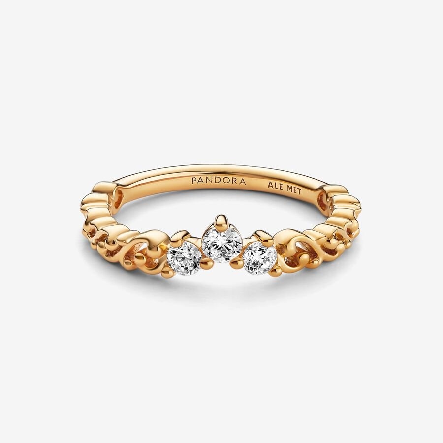 Pandora Regal Swirl Tiara Ring Size 54