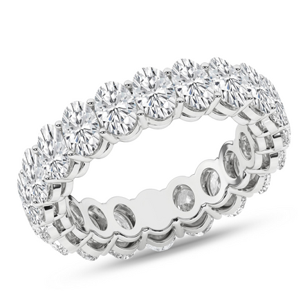 Revelation 14K White Gold 5 CTW Oval Cut Eternity Band