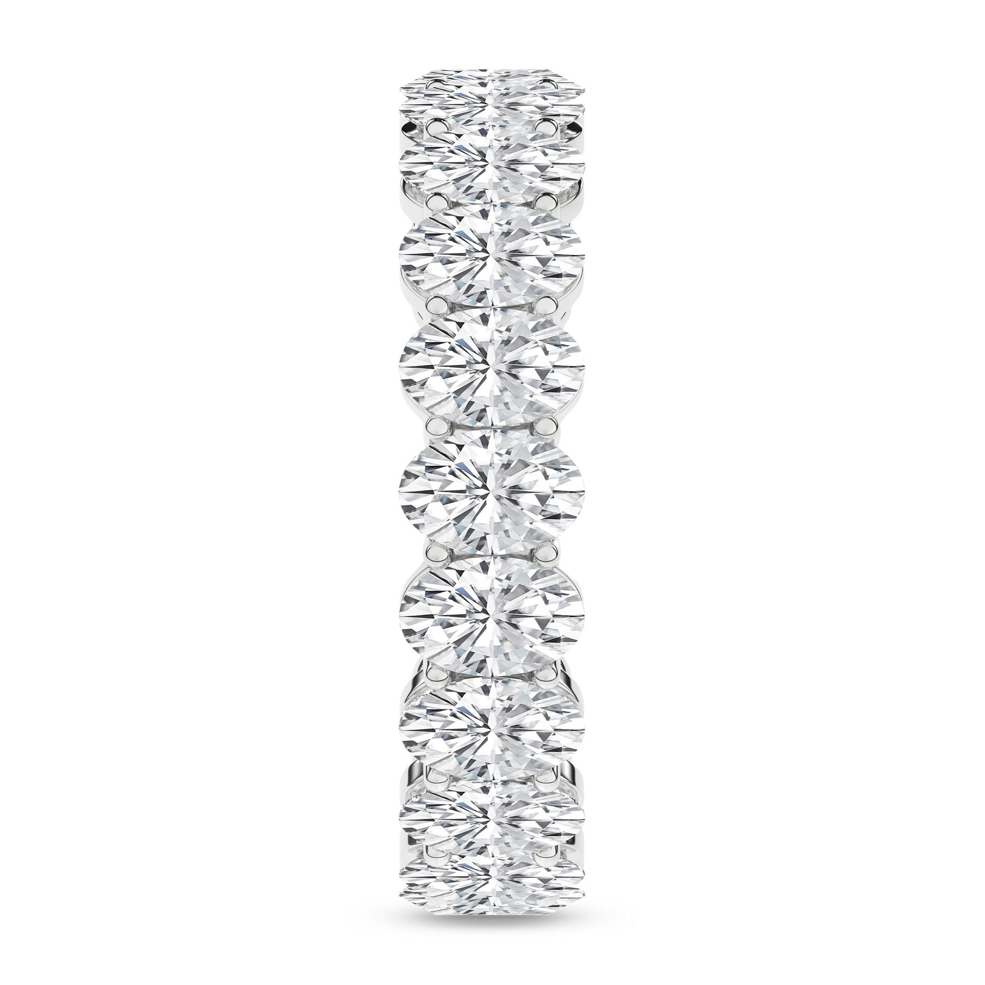 Revelation 14K White Gold 5 CTW Oval Cut Eternity Band