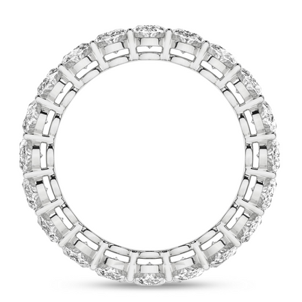 Revelation 14K White Gold 5 CTW Oval Cut Eternity Band