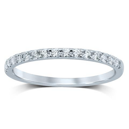 14K White Gold 0.25 CTW Diamond Band