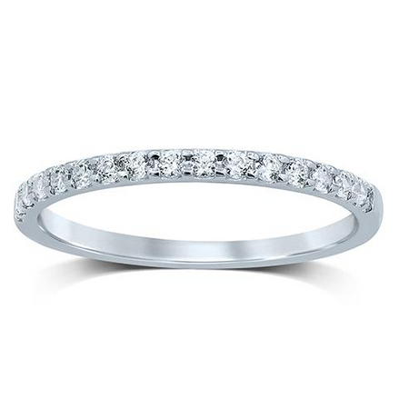 14K White Gold 0.25 CTW Diamond Band