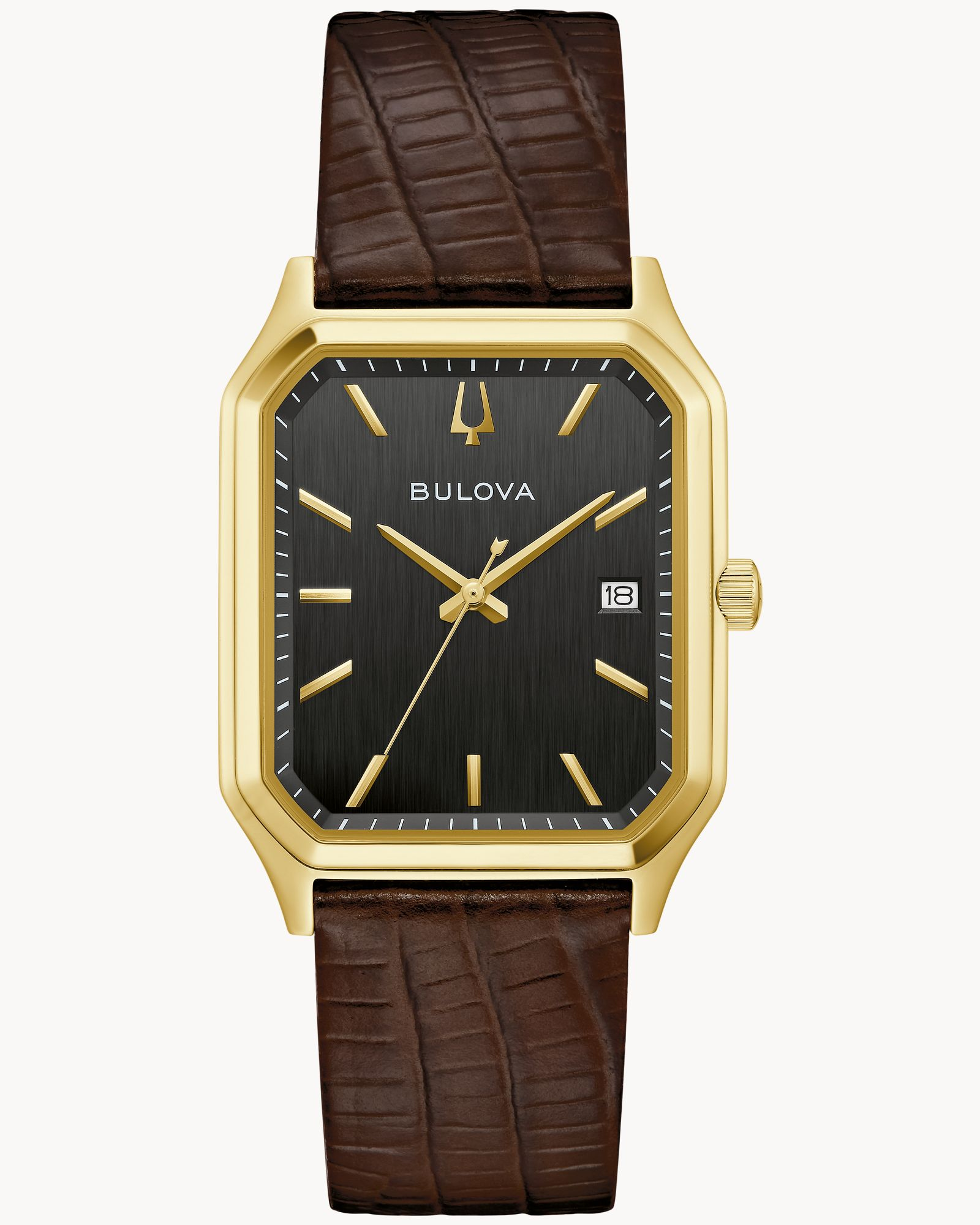 Bulova Tony Bennett “We Are All Here” Black Dial Brown Leather Strap Watch