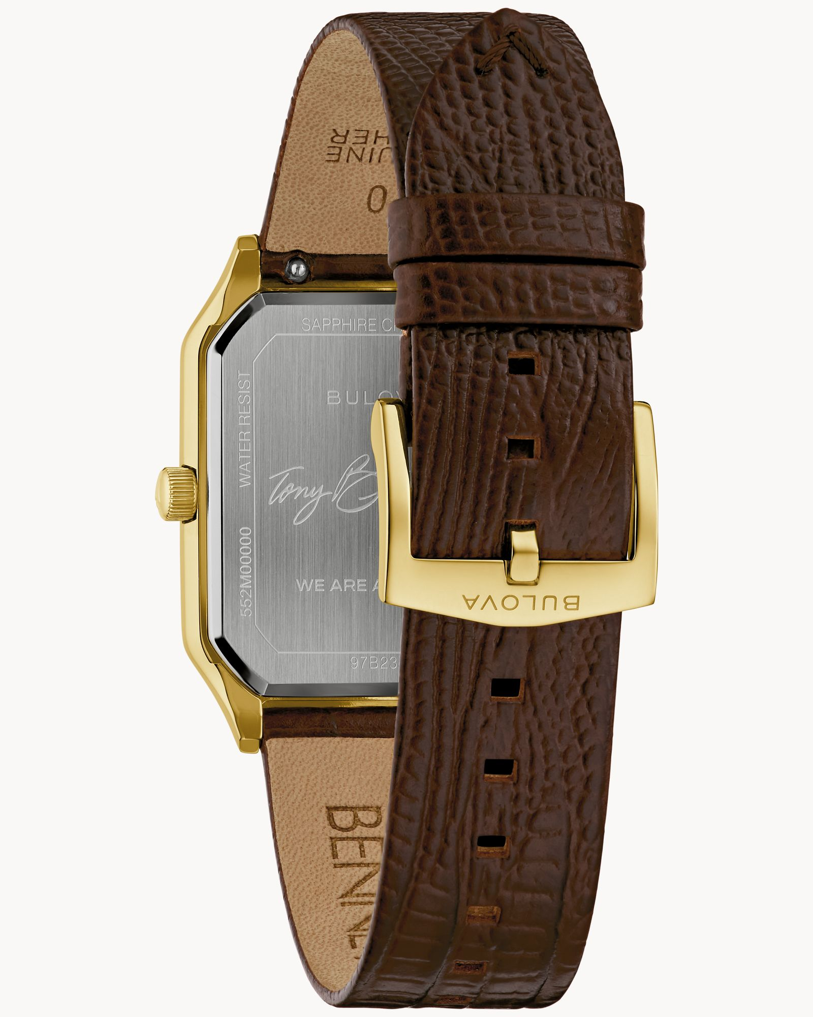 Bulova Tony Bennett “We Are All Here” Black Dial Brown Leather Strap Watch