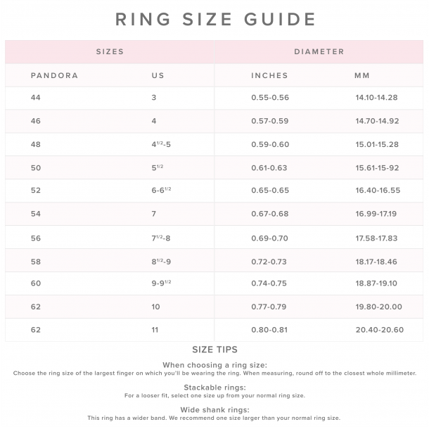 Pandora Timeless Hearts of Pandora Ring Size 6