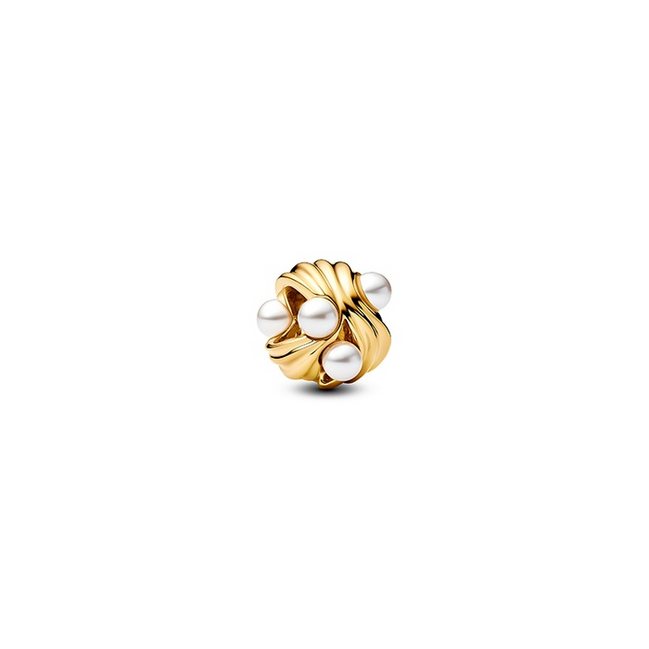 Pandora Abstract Waves Charm 14K Gold Plating