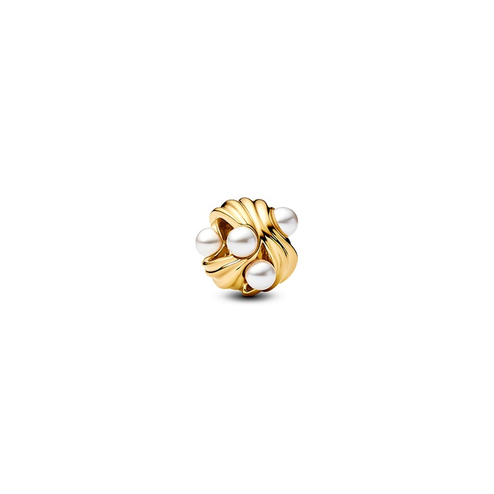 Pandora Abstract Waves Charm 14K Gold Plating