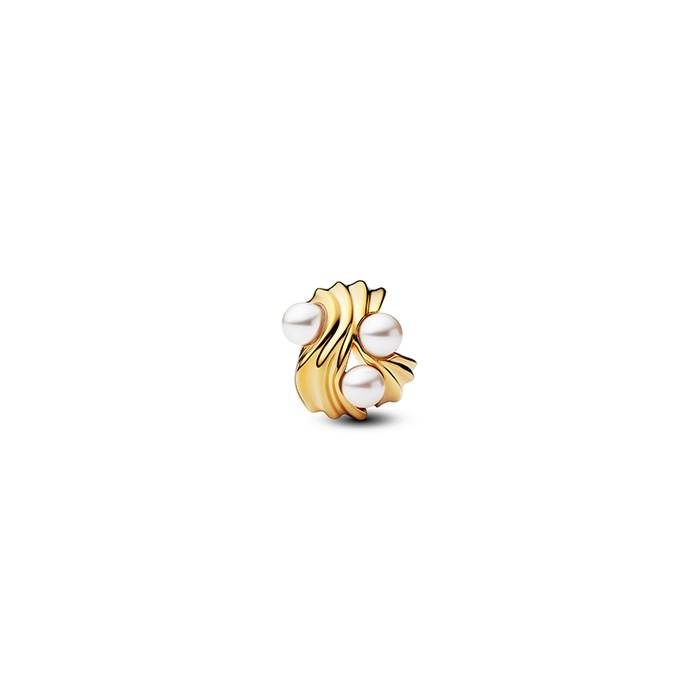 Pandora Abstract Waves Charm 14K Gold Plating