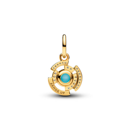 Pandora X Marvel 14K Gold-Plated Iron Man Arc Reactor Dangle Charm