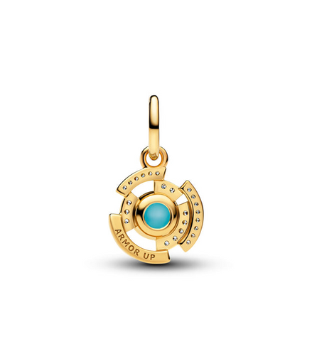 Pandora X Marvel 14K Gold-Plated Iron Man Arc Reactor Dangle Charm