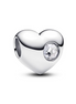 Pandora Moments Silver April Engravable Clear Stone Heart Charm