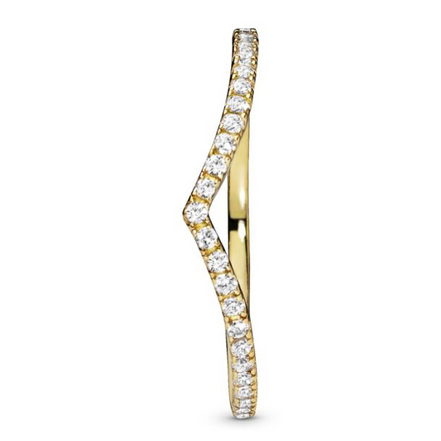 Pandora Timeless Sparkling Wishbone Ring Size 7