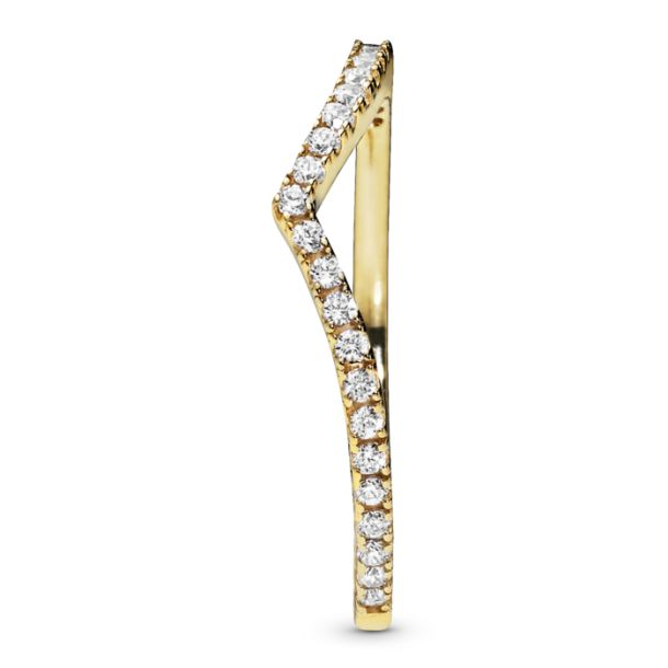 Pandora Timeless Sparkling Wishbone Ring Size 7