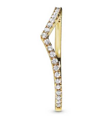 Pandora Sparkling Wishbone Ring Size 8.5