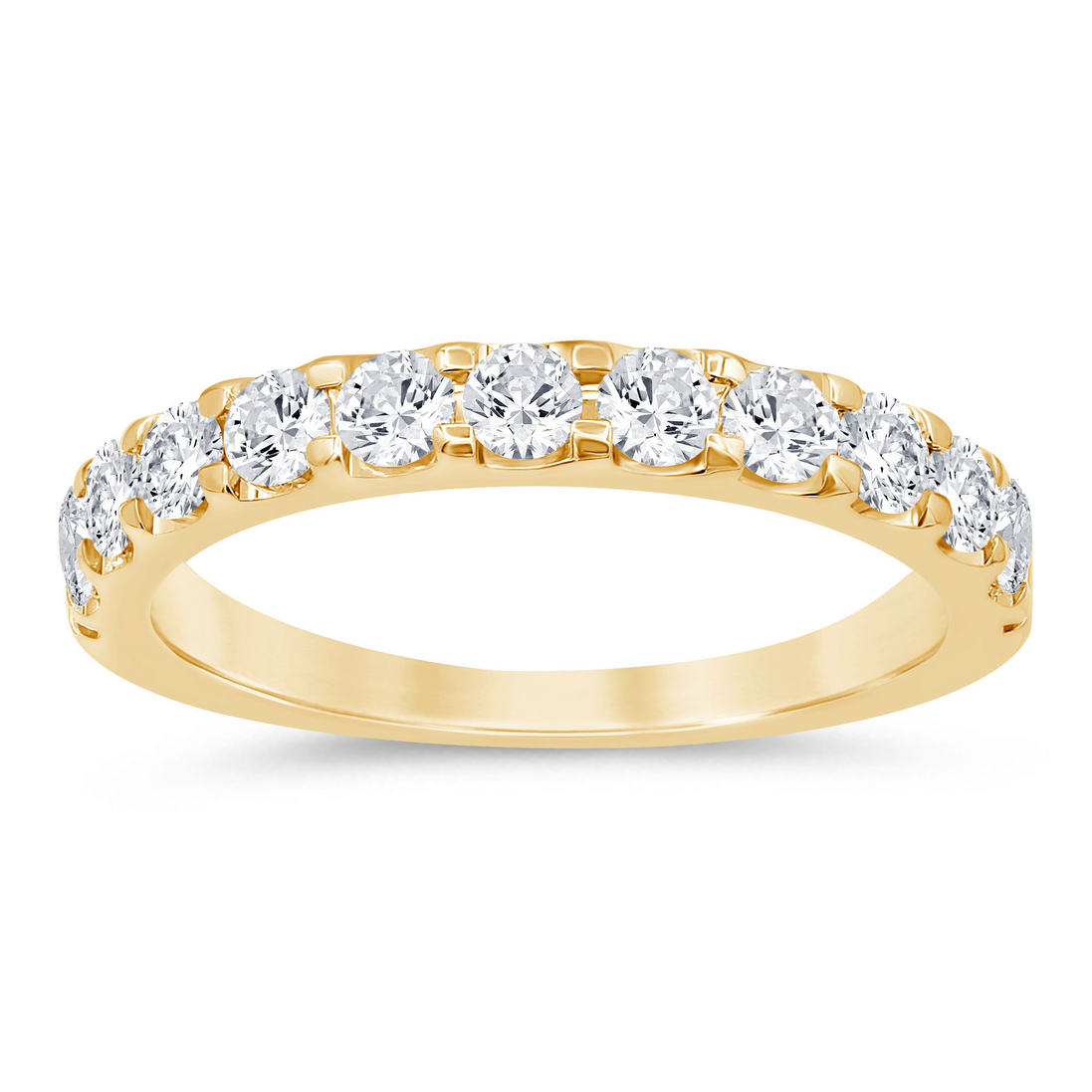 14K Yellow Gold 0.5 CTW Diamond Low Profile Wedding Band