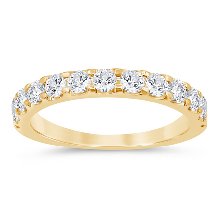 14K Yellow Gold 0.5 CTW Diamond Low Profile Wedding Band