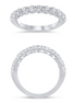 14K White Gold 0.75 CT Crown Set Diamond Half Eternity Band
