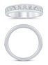 14K White Gold 1 CTW Diamond Channel Set Half Eternity Band