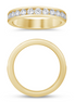 14K Yellow Gold 0.75 CTW Diamond Channel Set Half Eternity Band