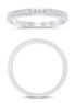 14K White Gold 0.16 CTW Diamond Channel Set Half Eternity Band