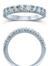 14K White Gold 1 CTW Diamond French Pave' Set Half Eternity Band