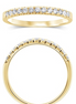 14K Yellow Gold 0.25 CTW Diamond French Pave' Set Half Eternity Band