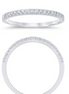 14K White Gold 0.16 CTW Diamond French Pave' Set Half Eternity Band