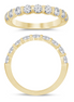 14K Yellow Gold 1 CTW Diamond Bar Set Half Eternity Band