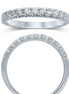14K White Gold 0.50 CTW Diamond French Pave' Set Half Eternity Band