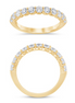 14K Yellow Gold 1 Ctw Diamond Crown Set Half Eternity Band