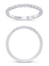 14K White Gold 0.25 CTW Diamond Crown Set Half Eternity Band