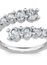 14K White Gold 1 CTW Diamond Bypass Fashion Ring