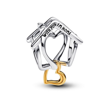 Pandora Home & Heart Two-Tone Charm
