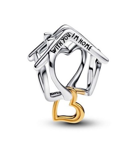 Pandora Home & Heart Two-Tone Charm