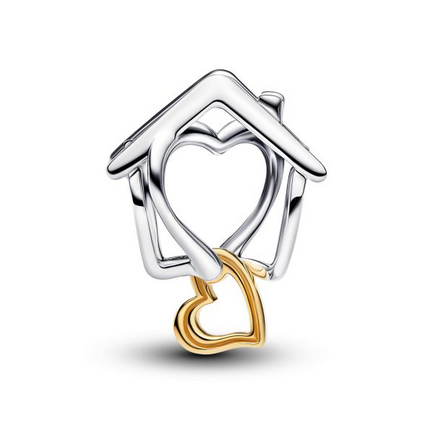 Pandora Home & Heart Two-Tone Charm
