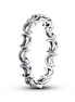 Pandora Beaded Crescent Moon Ring Size 6