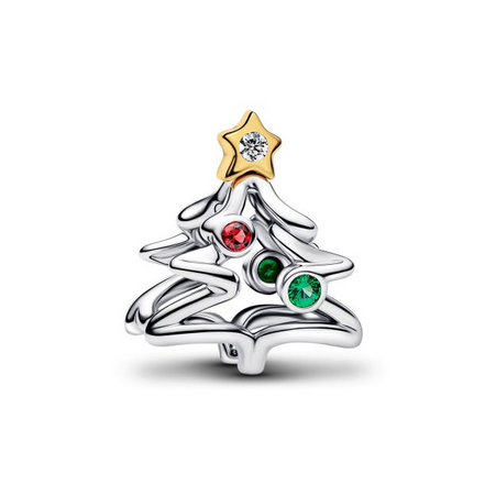 Pandora Christmas Tree Two-Tone Charm