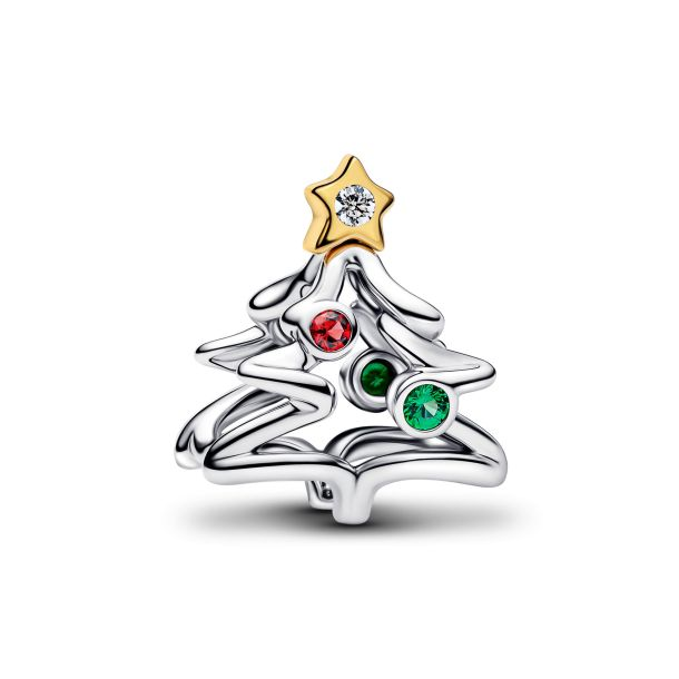 Pandora Christmas Tree Two-Tone Charm