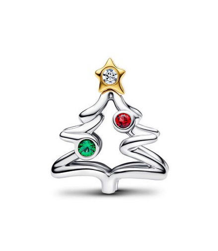 Pandora Christmas Tree Two-Tone Charm